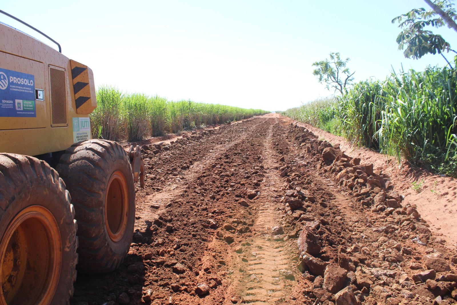 Estrada rural no município de juti- ms