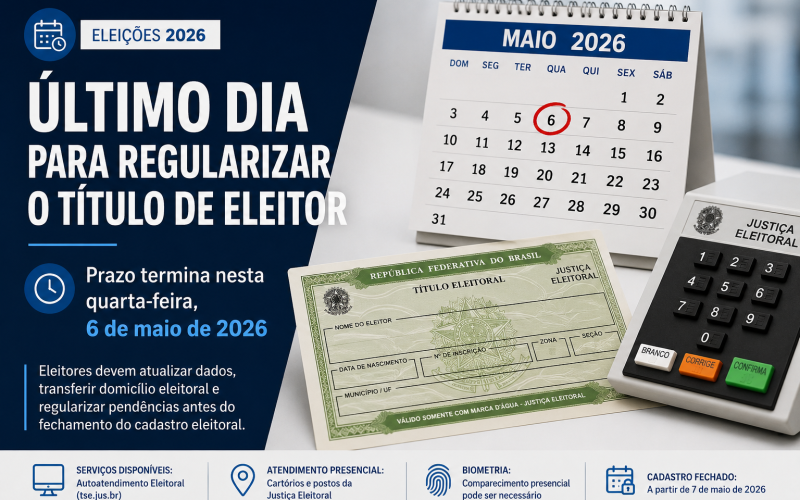 Termina hoje o prazo para regularização do título de eleitor; eleitores devem agir até o fim do dia