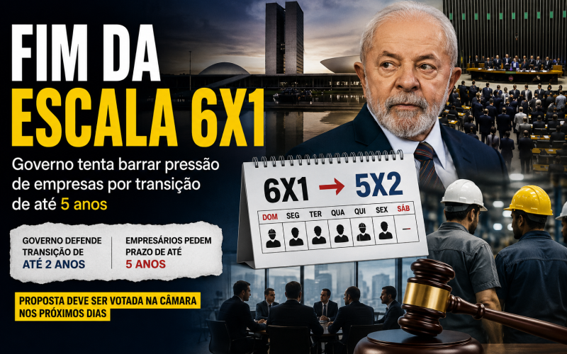 Governo tenta barrar pressão empresarial por transição de até 5 anos no fim da escala 6×1