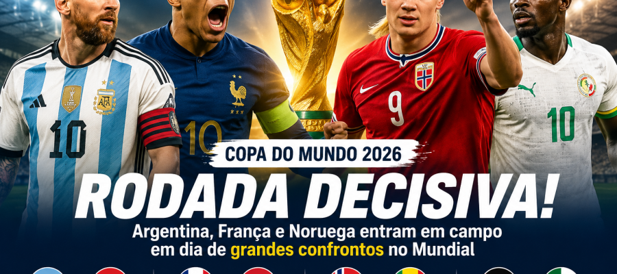 Copa do Mundo 2026: Argentina, França e Noruega entram em campo em rodada decisiva do Mundial