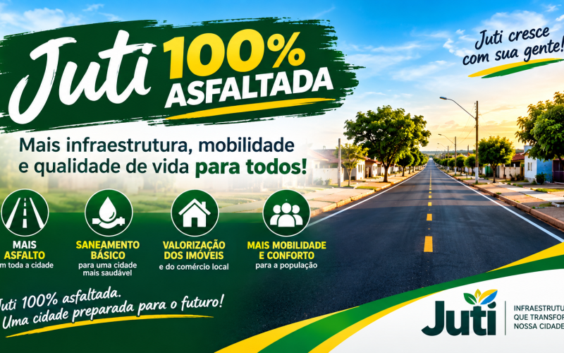 Juti avança com projeto de pavimentação e saneamento básico