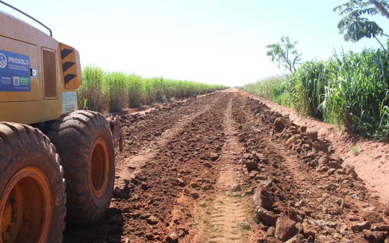 Estrada rural no município de juti- ms